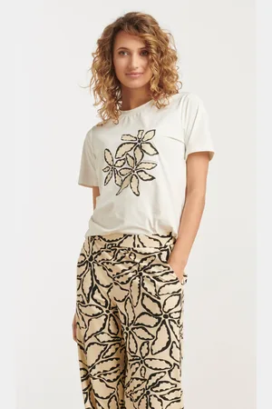 Smashed Lemon 25261 te t-shirt met bloemenprinttravelkwaliteit |