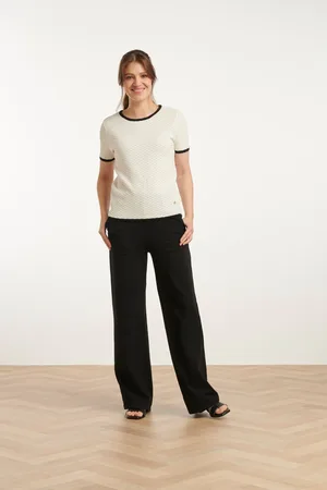 Smashed Lemon 25208 e zachte pants met wijde pasvorm |