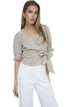ONLY Onlemmia life 2/4 tie wrap top pnt satellite/w win