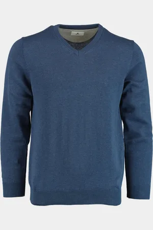 Bos Bright Blue Pullover cotton regular fit denim 518100cct-13/675