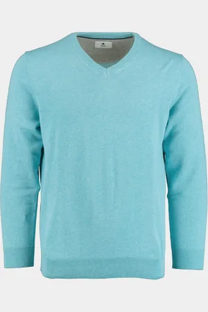 Bos Bright Blue Pullover cotton regular fit aqua 518100cct-13/965