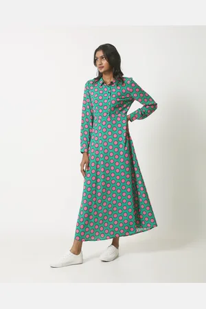 Smashed Lemon 23801 maxi blouse jurk met retro print |