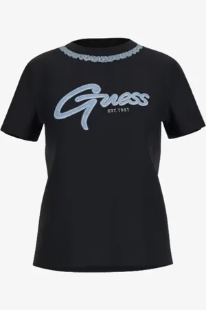 Guess Dames t-shirt jeans chain