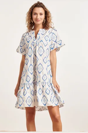 Smashed Lemon 24339 katoenen geborduurde fashion jurk |