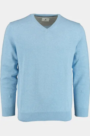 Bos Bright Blue Pullover cotton regular fit licht 518100cct-13/625