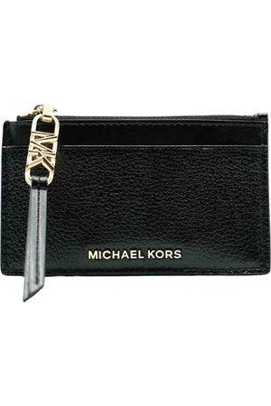 Michael Kors Pebbled card case leer