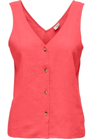 JACQUELINE DE YONG Say s/l linen v-neck top