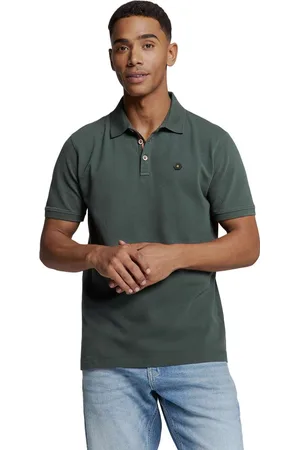 No Excess Polo pique garment dyed dark steel
