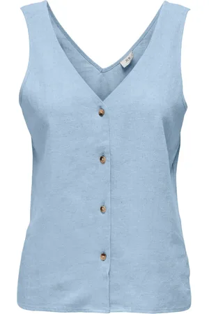JACQUELINE DE YONG Say s/l linen v-neck top