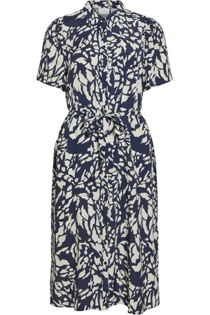 VILA Vilullu ss knee shirt dress dessin