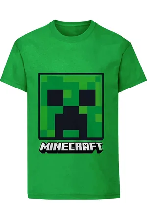 Minecraft Kinder/kinder griezelgezicht t-shirt