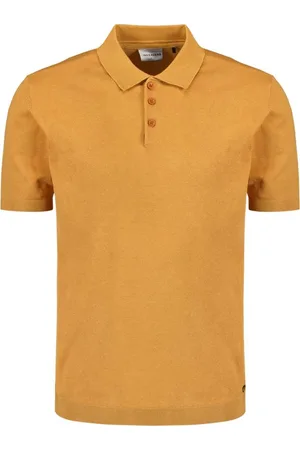 No Excess Pullover short sleeve polo button s yellow