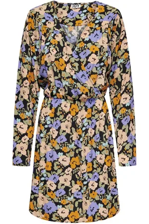 JACQUELINE DE YONG Jdycohen ls above knee wrap dress dessin