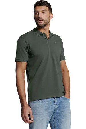No Excess Polo pique solid stretch dark steel