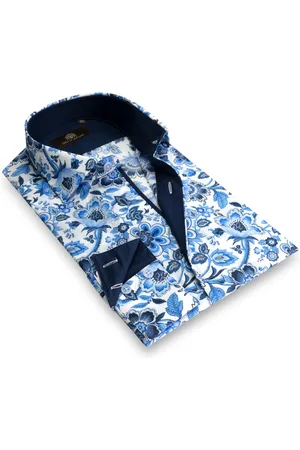 Circle of Gentlemen Konrad allover print overhemd met contrastdetails 100% co