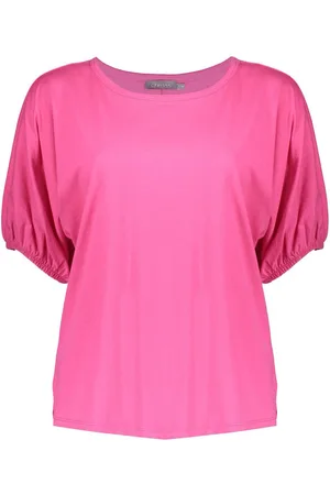 Geisha T-shirt elastic cuffs fuchsia