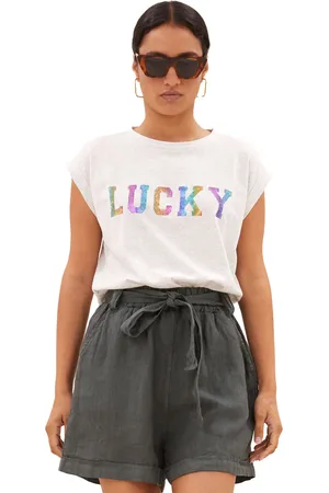 BY-BAR Thelma lucky rainbow top l. grey melee