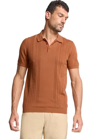 No Excess Pullover short sleeve polo solid pl caramel