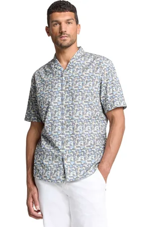 No Excess Shirt short sleeve allover printed dark steel