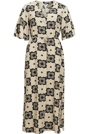 Object Objella re 2/4 midi dress 138 23046477 sandshell