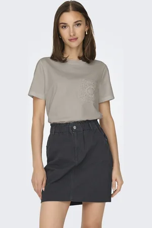 JACQUELINE DE YONG Jdyselma s/s crochet pocket top jrs