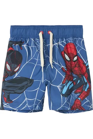 NAME IT Jongens lange zwemshorts nmmmave spiderman blauw