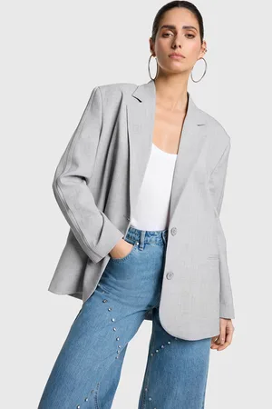 Alix the label 2504406257 ladies woven flowy blazer