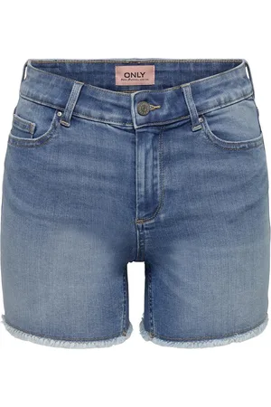 ONLY Onlblush mid sk raw dnm shorts noos blue denim