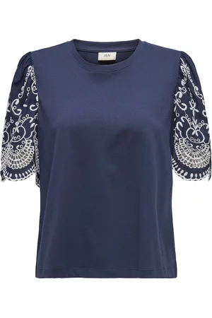 JACQUELINE DE YONG Oma broderie anglaise top jrs 15341457 iris