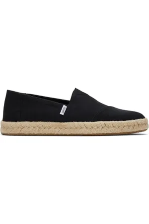 TOMS Alpargata rope 10019875 black cotton slubby woven
