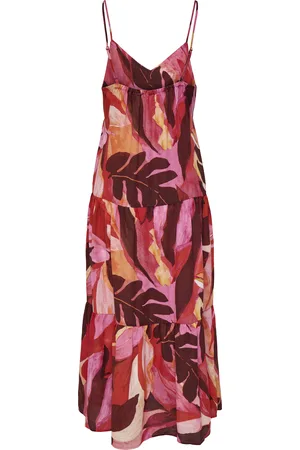 ONLY Onlalma life vis strap long dress aop russet brow