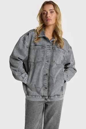 Alix the label 2507405180 ldamaged bull jacket