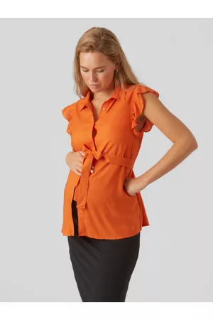 Mama Licious Dames Overhemden - Regular Fit Overhemd Kraag Top