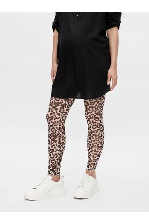 Mamalicious Maternity cotton blend jersey flared trousers in black - BLACK