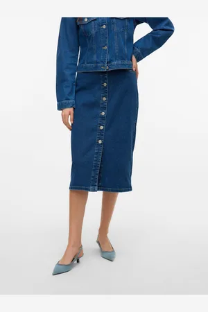 VERO MODA Vmnatty Mid Waist Midi-rok