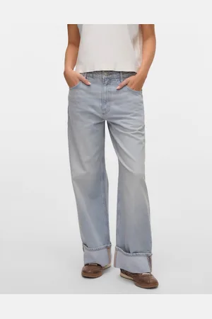 VERO MODA Vmdarcy Mid Rise Wide Leg Fit Jeans