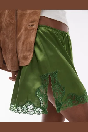 VERO MODA Topshop Satin Lace Petticoat Mini Skirt