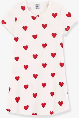 Petit Bateau Nachthemd "hartjes" meisje van biokatoen hartjesmotief