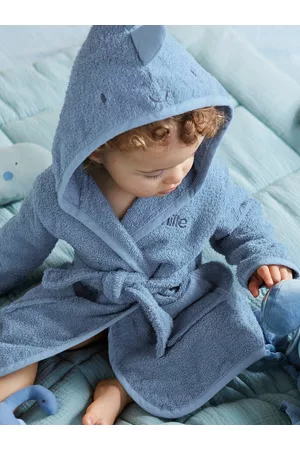 Vertbaudet Personaliseerbare kinderbadjas KLEINE DINO Oeko-Tex® blauw