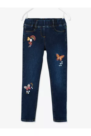 Vertbaudet Slim fit jeans Morphologik "waterless" meisjes heupomtrek largel onbewerkt denim
