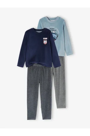 Vertbaudet Set van 2 "natuur" fluwelen pyjama