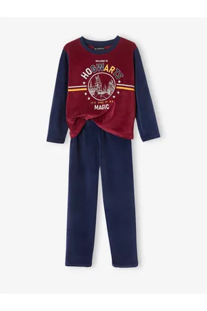 Harry Potter Fluwelen jongenspyjama ® marineblauw, bordeaux