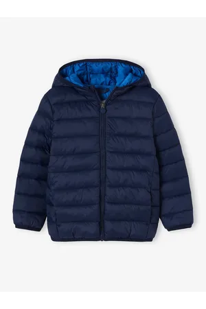 Vertbaudet Licht donsjack met capuchon voor jongens met gerecyclede polyester vulling marineblauw