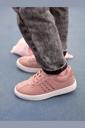 Leren meisjes online sneakers