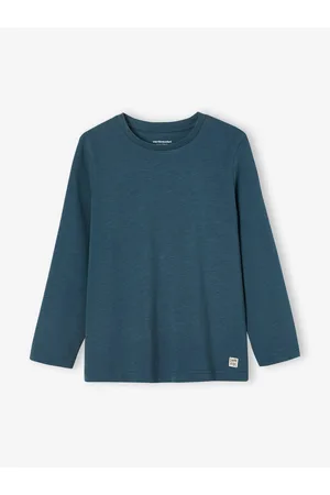 Vertbaudet Personaliseerbare gekleurd T-shirt voor jongens met lange mouwen blauw