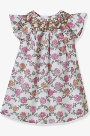 CYRILLUS Ana babyjurk in Liberty®-stof - Feest- en trouwcollectie wit, bedrukt