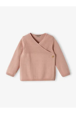 Vertbaudet Tricot newborn romper van biologisch katoen roze (poederkleur)