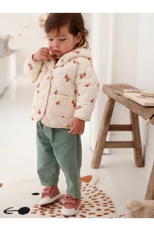 Vertbaudet Gewatteerd babyjasje met capuchon ecru