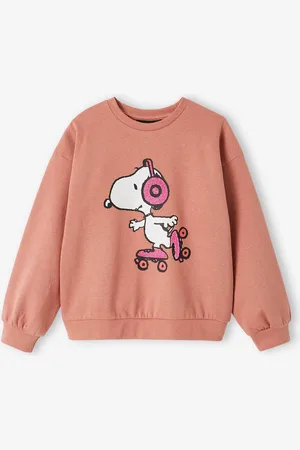 Snoopy Meisjessweater Peanuts® oudroze