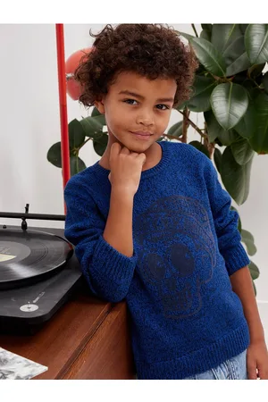 Vertbaudet Jongenstrui van getwijnd tricot met versiering op de voorkant felblauw